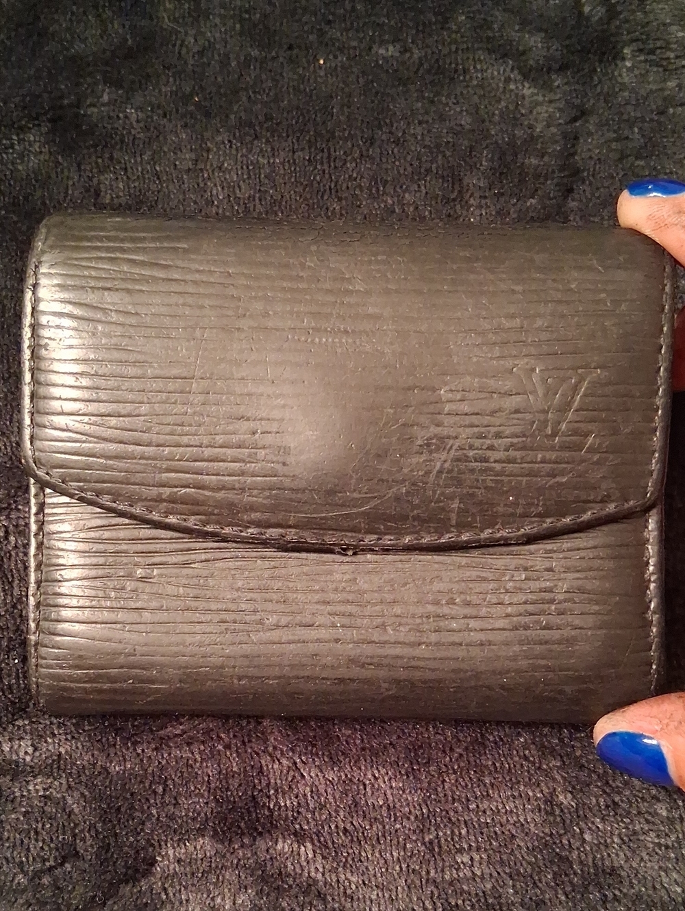 Louis Vuitton Black Epi Leather Fold Wallet